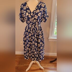Who What Wear cotton dress floral print size M NWT